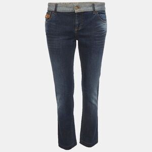 Gucci Blue Denim Horsebit Detail Skinny Jeans M/waist 30"